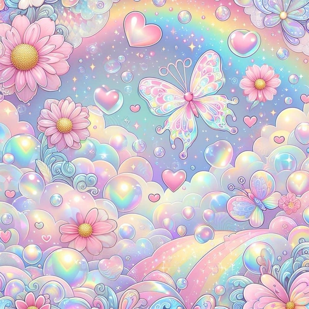 Pastel butterflies and bubbles 20 oz tumbler